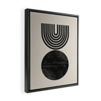 Woodblock Print, Modern Art Framed Canvas Print Gallery Image 2