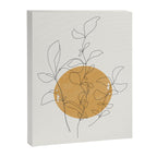 Yellow Sun and Flowers / Minimalist Line `Art  Canvas Print Gallery Image 6