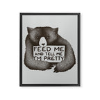 Feed Me And Tell Me I'm Pretty Bear Framed Canvas Print Gallery Image 8