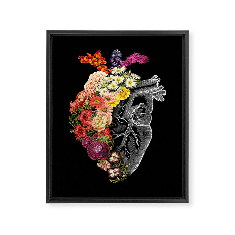Flower Heart Spring Framed Canvas Print Gallery Image 8