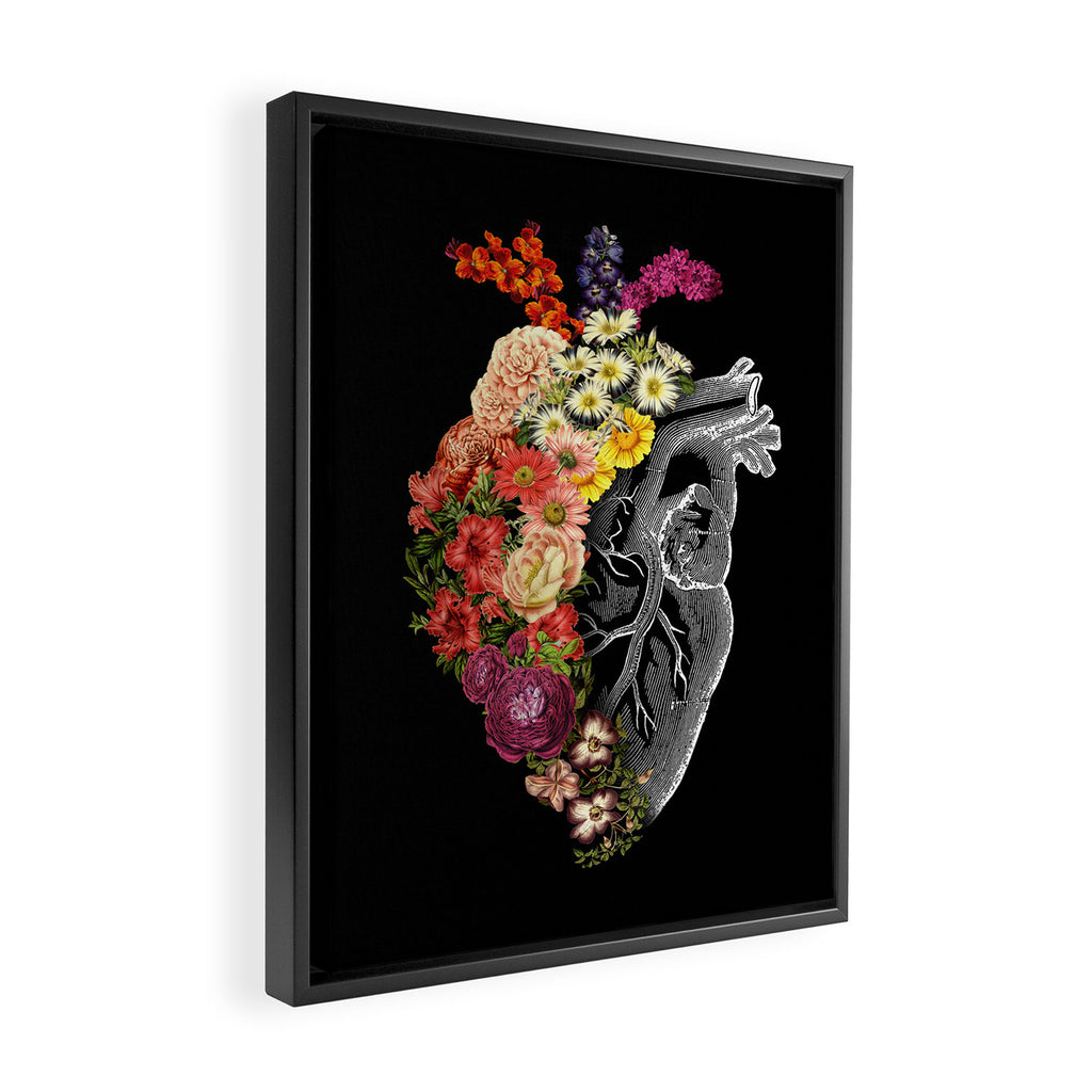 Flower Heart Spring Framed Canvas Print Gallery Image 2