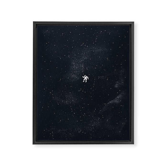 Gravity - Dark Blue Framed Canvas Print Gallery Image 1