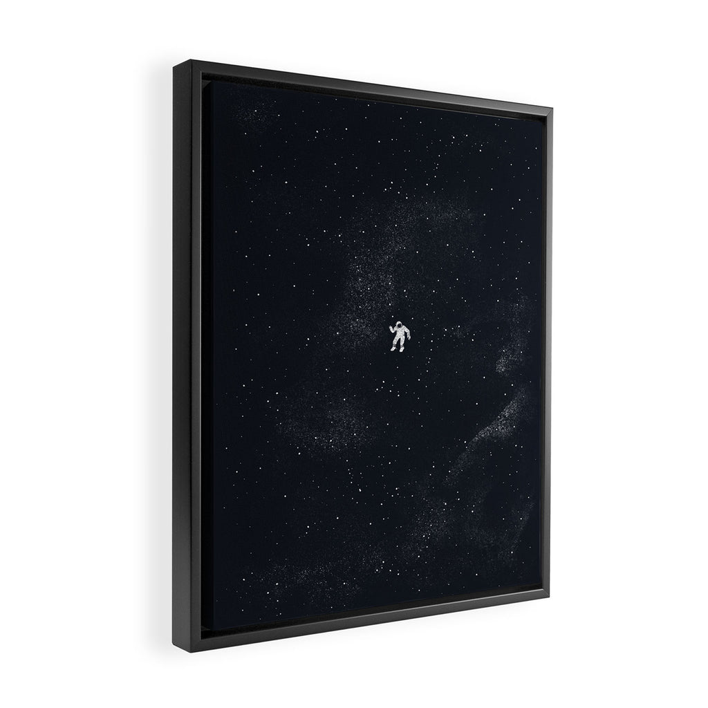 Gravity - Dark Blue Framed Canvas Print Gallery Image 2