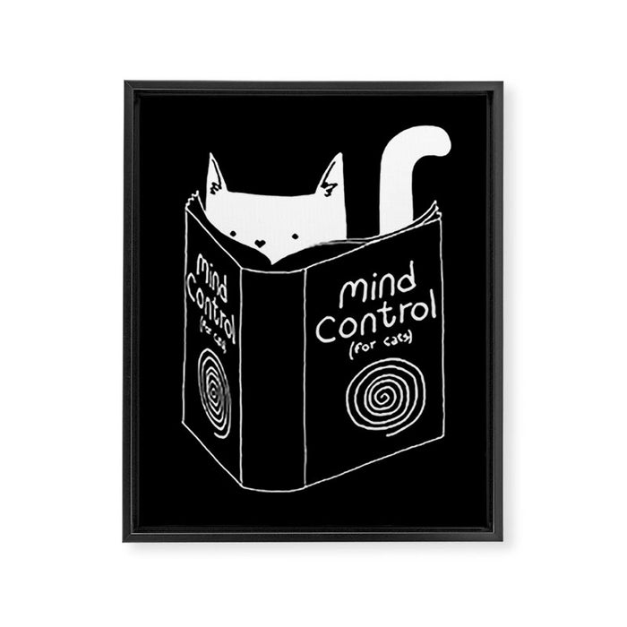 Mind Control 4 Cats Framed Canvas Print Gallery Image 1