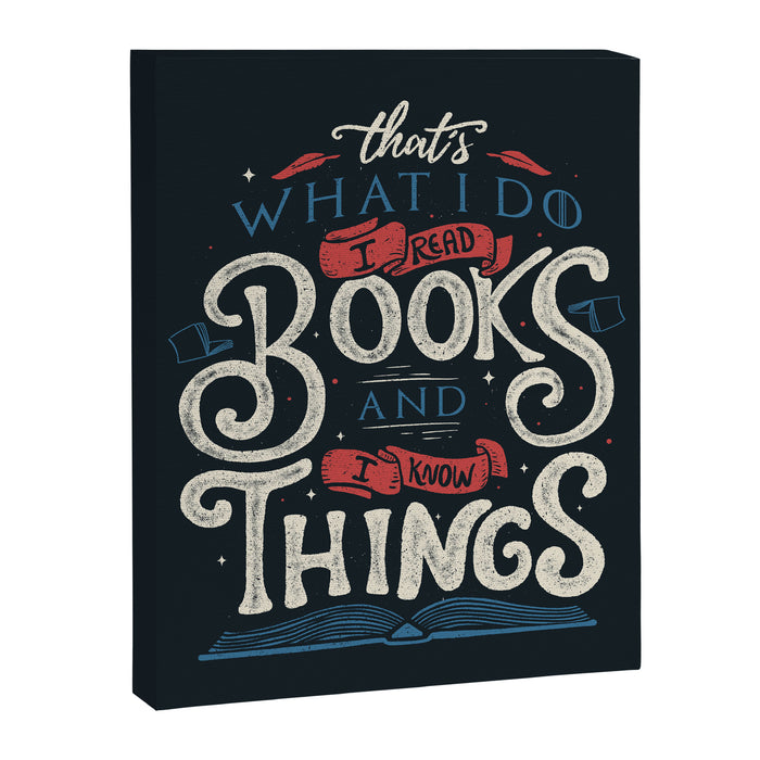 That's what i do i read books and i know things Canvas Print Gallery Image 1