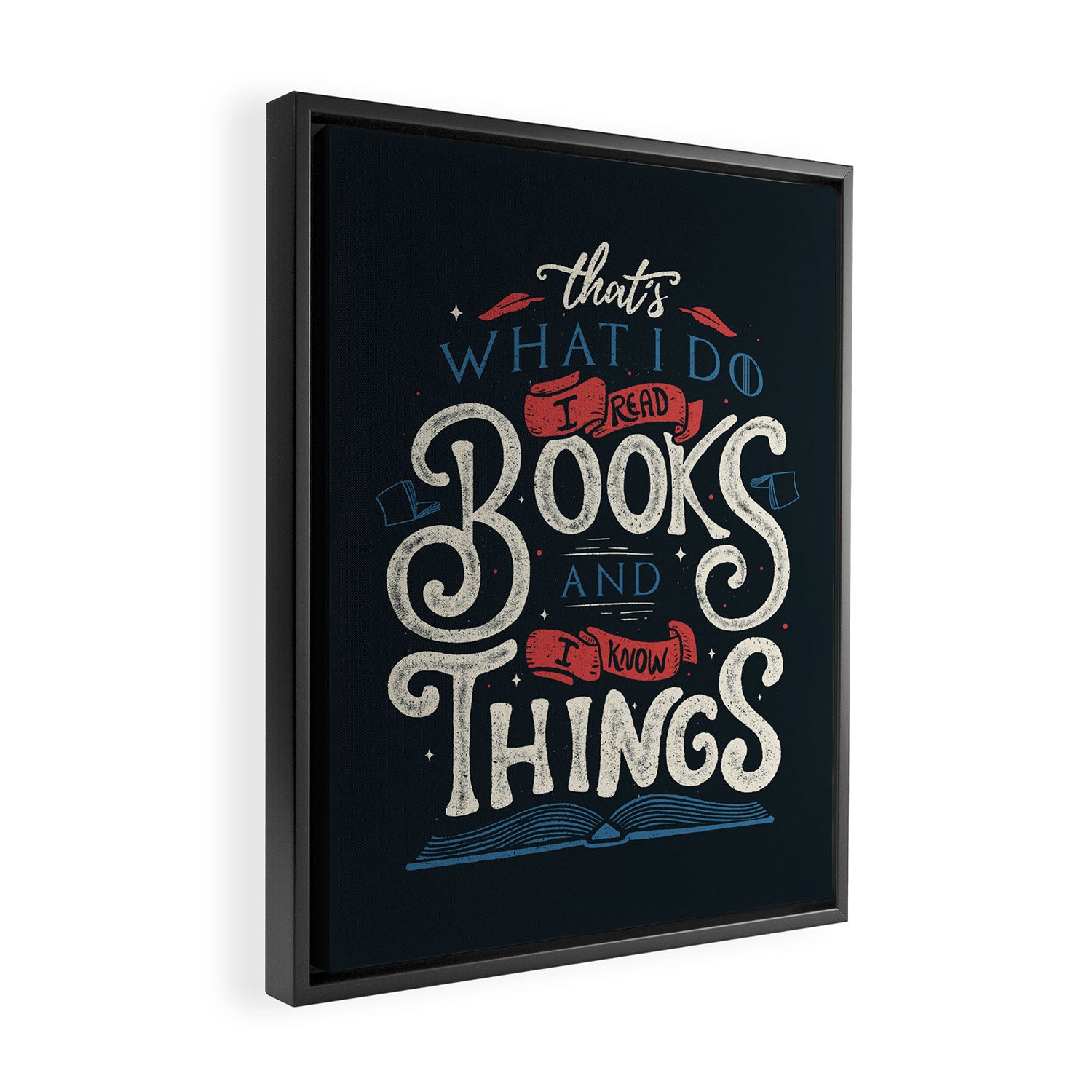 That's what i do i read books and i know things Framed Canvas Print Gallery Image 2