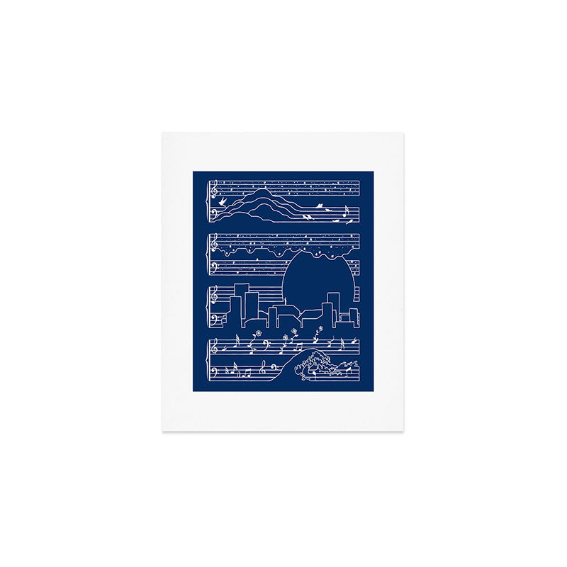 The Moonlight Sonata Blue Art Print Gallery Image 1