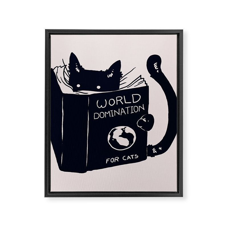 World Domination For Cats Framed Canvas Print Gallery Image 8