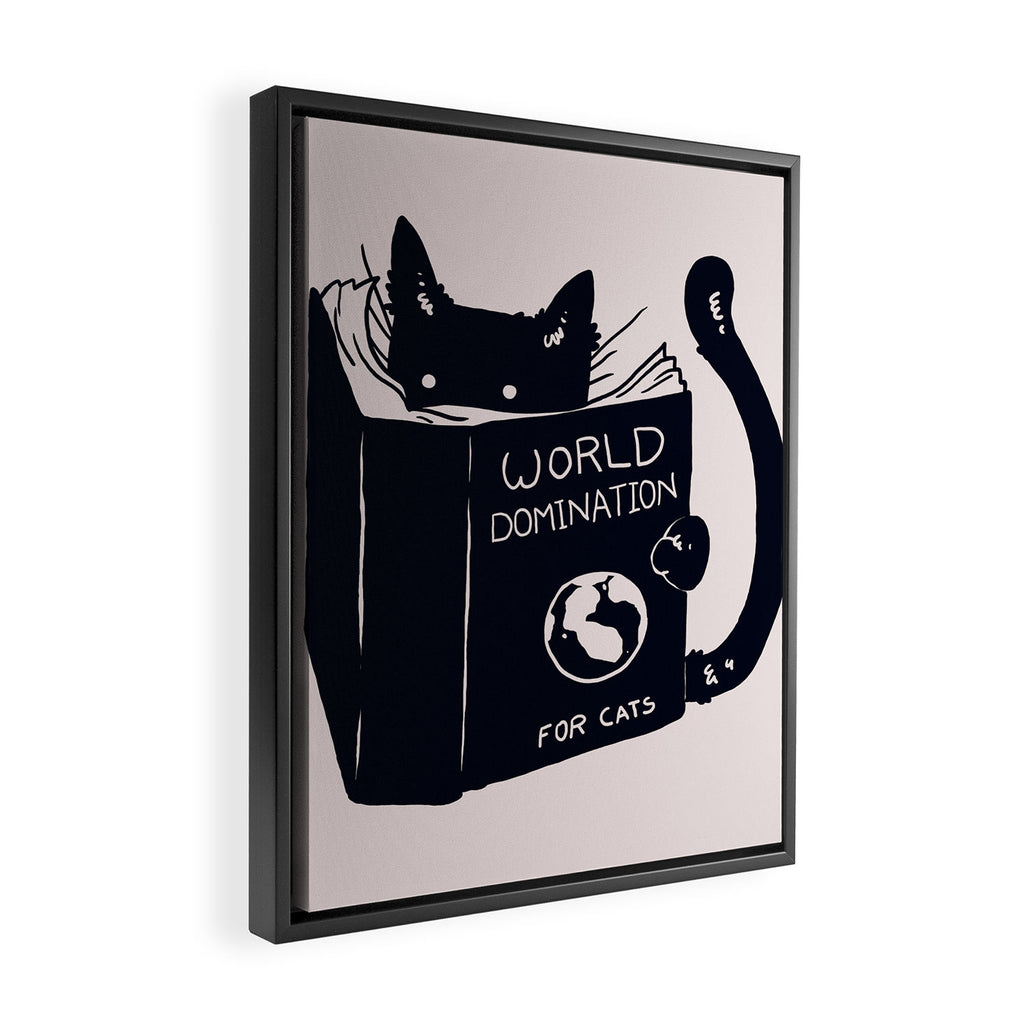 World Domination For Cats Framed Canvas Print Gallery Image 2