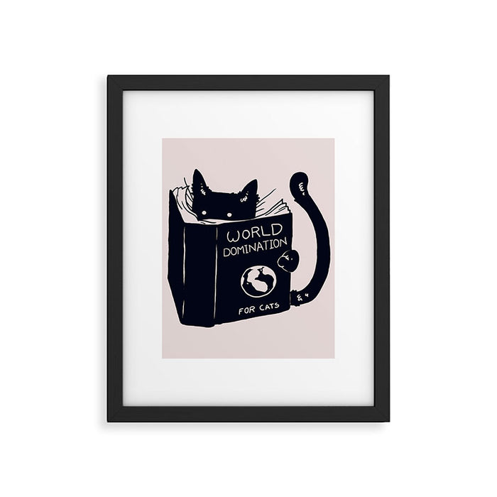 World Domination For Cats Framed Art Print Gallery Image 1