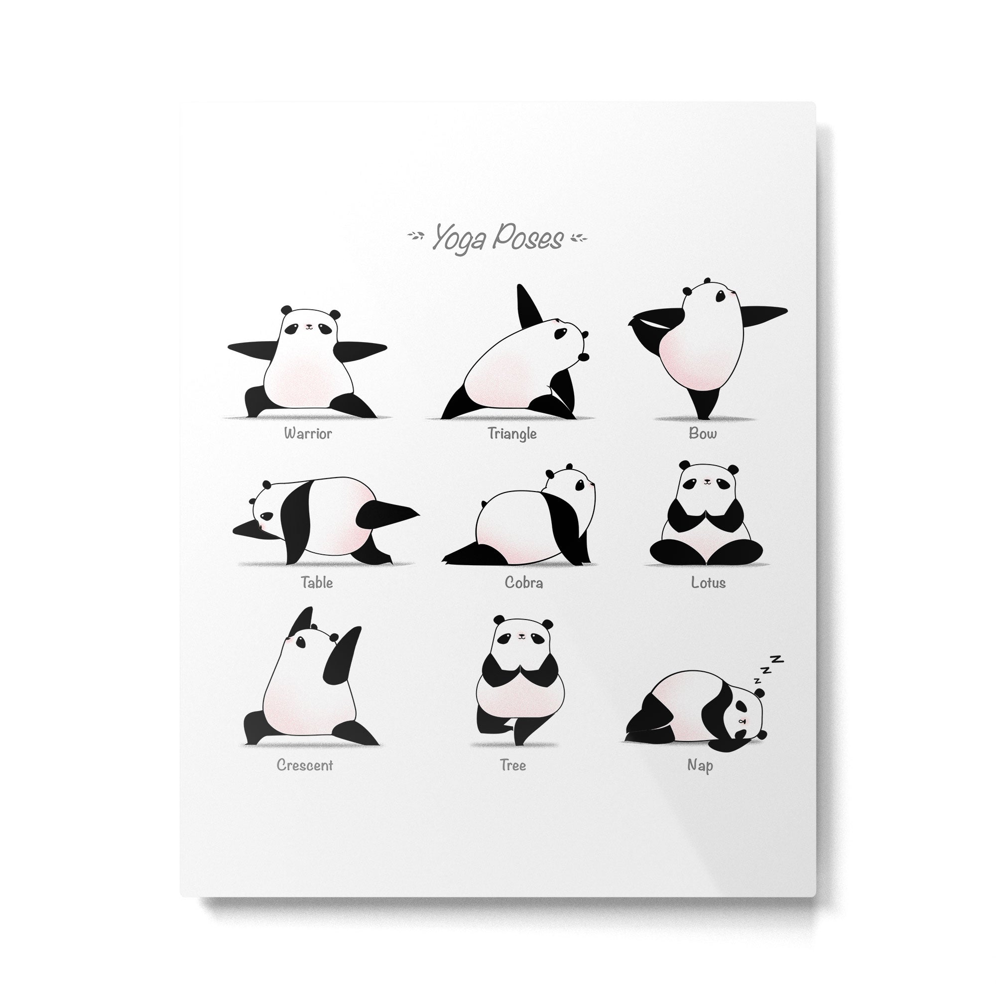 Yoga Panda II Metal Print Gallery Image 6
