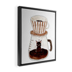 BLACK CAT COFFEE Framed Canvas Print Gallery Image 2