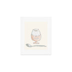 Boiled egg Cat Art Print Gallery Image 1