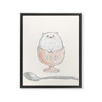 Boiled egg Cat Framed Canvas Print Gallery Image 8