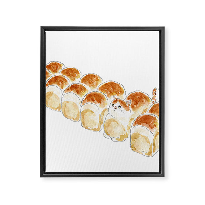 bread Cat Framed Canvas Print Gallery Image 1