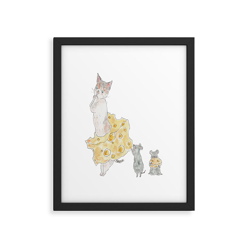 cheese nyanco Framed Art Print Gallery Image 6