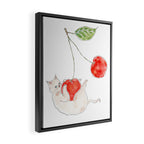 Cherry Cat Framed Canvas Print Gallery Image 2
