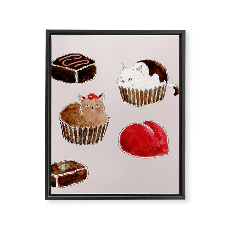 Chocolate Cats Framed Canvas Print Gallery Image 8