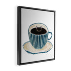 Coffe Cat Framed Canvas Print Gallery Image 2