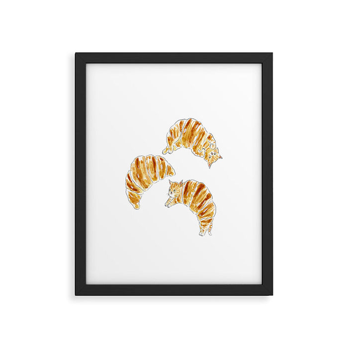 Croissant Cats Framed Art Print Gallery Image 1