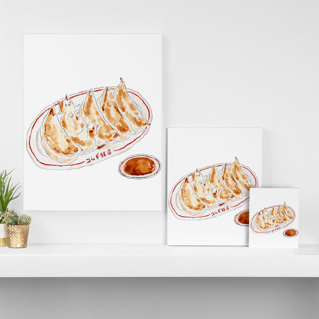 Dumpling Cat  - Gyoza Nyanco - Canvas Print Gallery Image 3