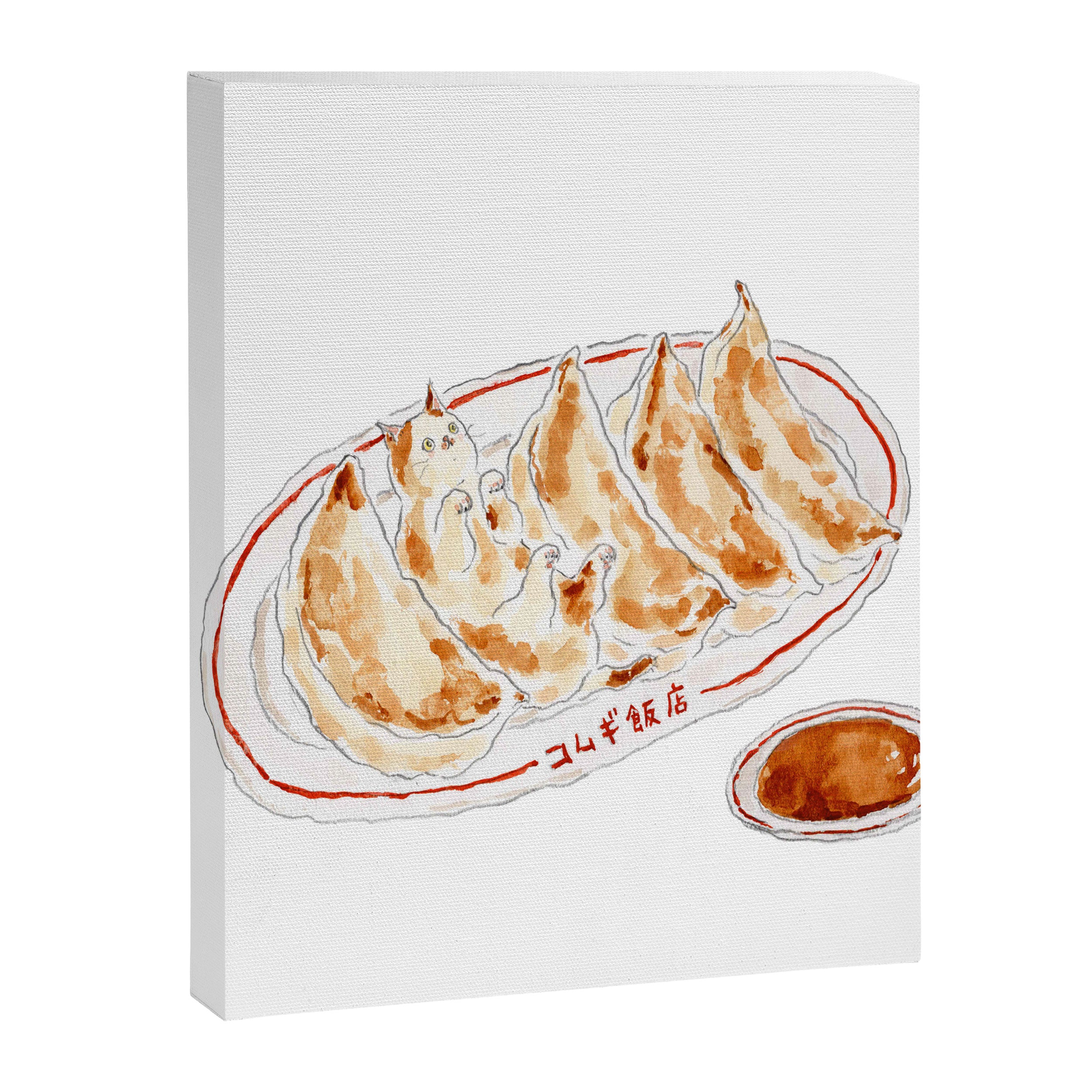 Dumpling Cat  - Gyoza Nyanco - Canvas Print Gallery Image 8