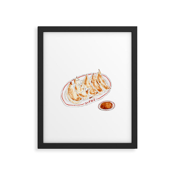Dumpling Cat  - Gyoza Nyanco - Framed Art Print Gallery Image 1