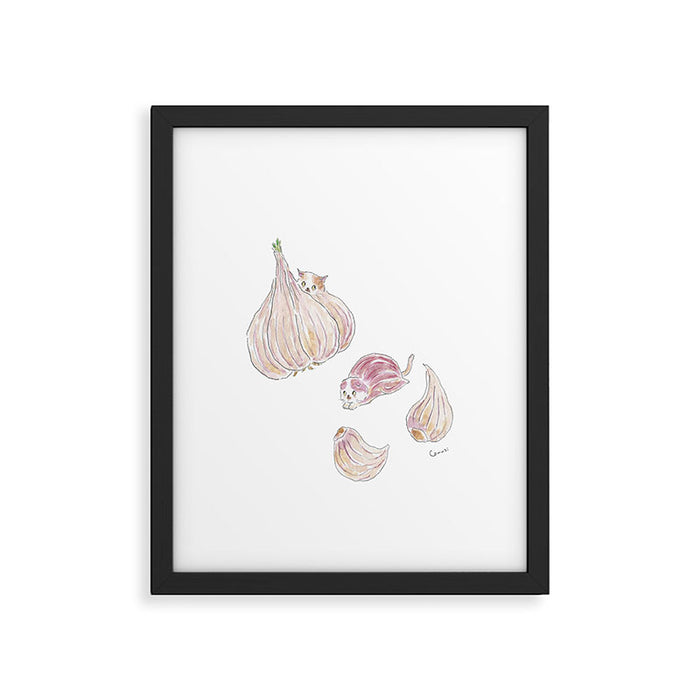 Garlic Cats Framed Art Print Gallery Image 1
