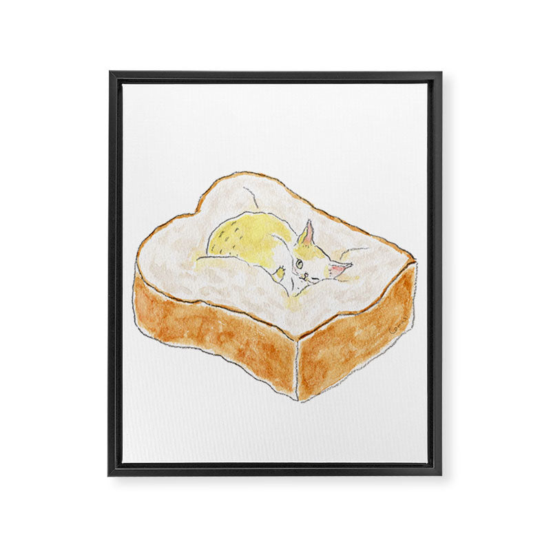 Good night bread cat Framed Canvas Print Gallery Image 8