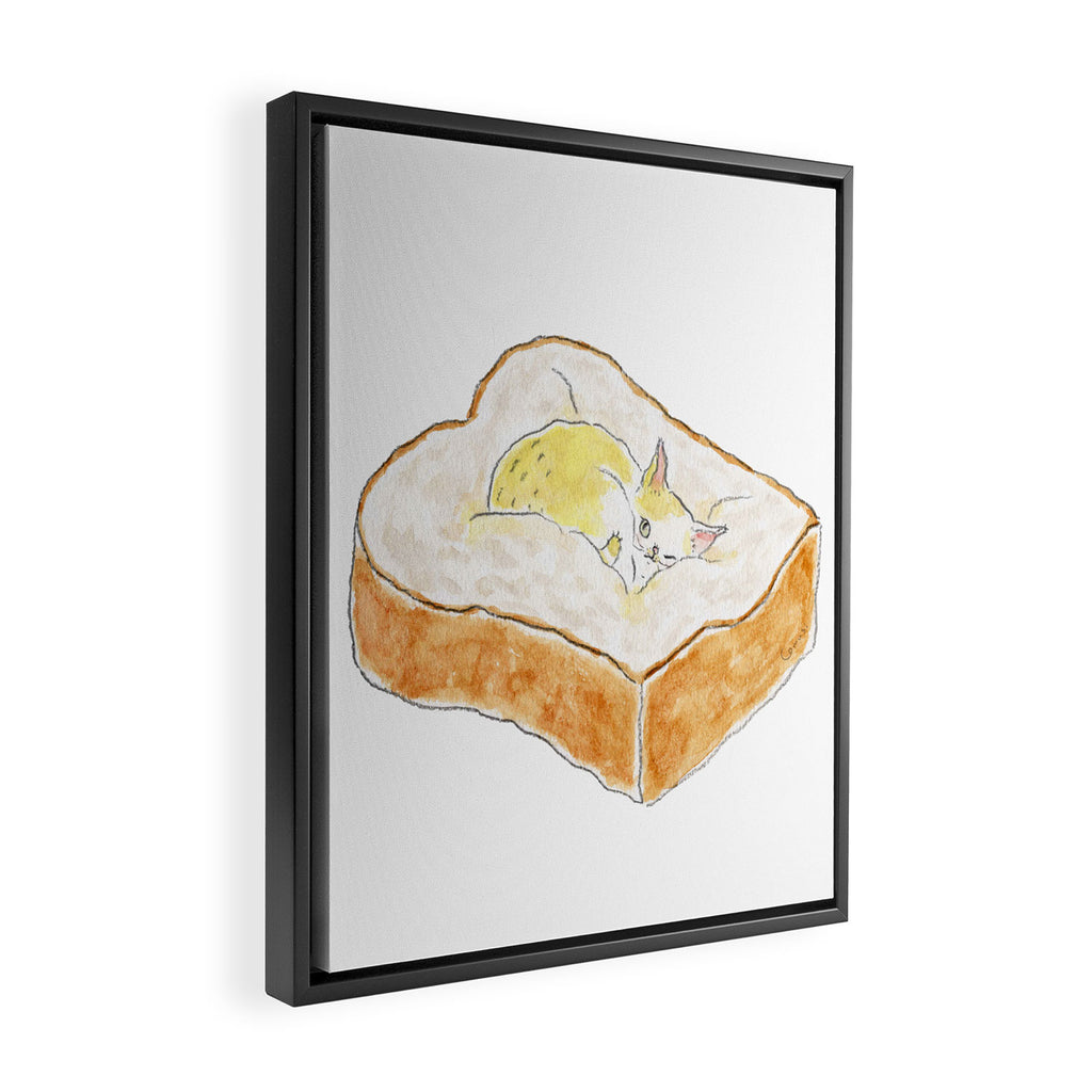 Good night bread cat Framed Canvas Print Gallery Image 2