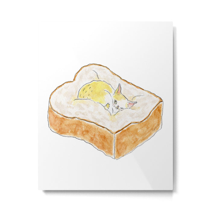 Good night bread cat Metal Print Gallery Image 1