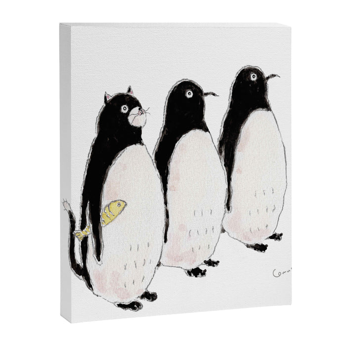 HARAPECO PENGUIN TRIO Canvas Print Gallery Image 1
