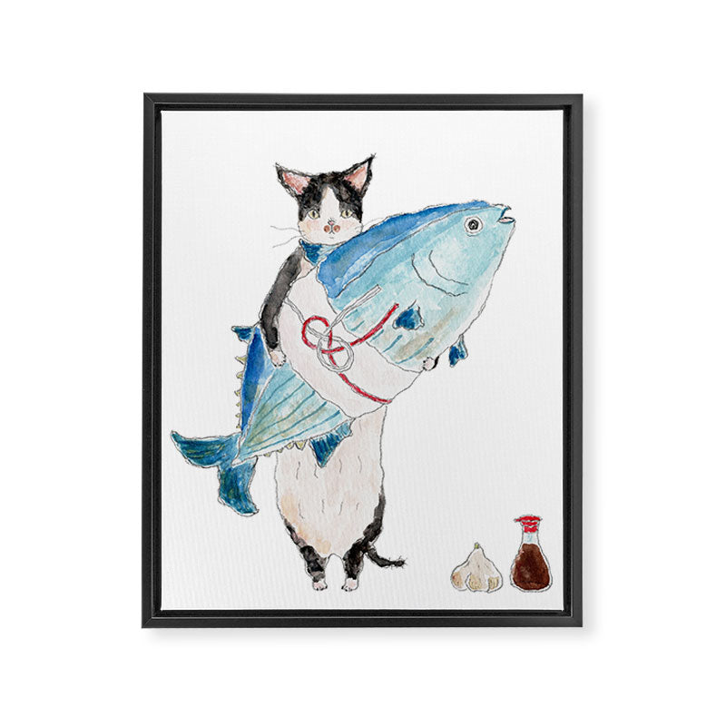 hatsugatsuo nyanco Framed Canvas Print Gallery Image 8