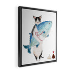 hatsugatsuo nyanco Framed Canvas Print Gallery Image 2