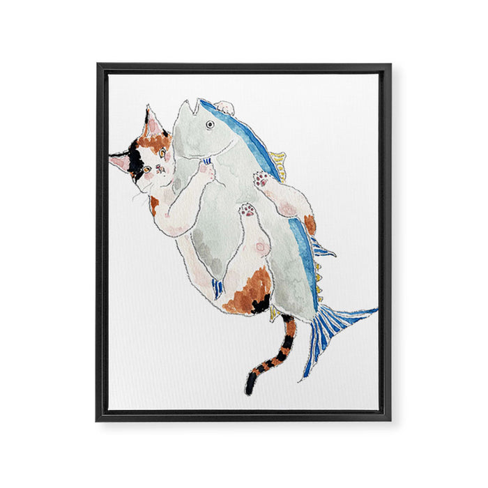 Hug me! Framed Canvas Print Gallery Image 1
