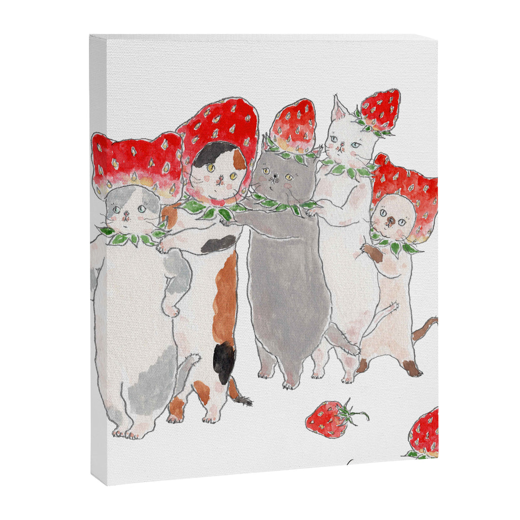 Ichigo Train Nyanco - Strawberry Train Kittens - Canvas Print Gallery Image 8
