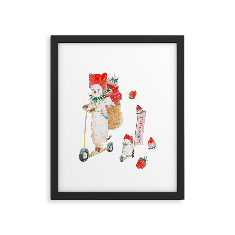 kickboard ichigo nyanco Framed Art Print Gallery Image 6