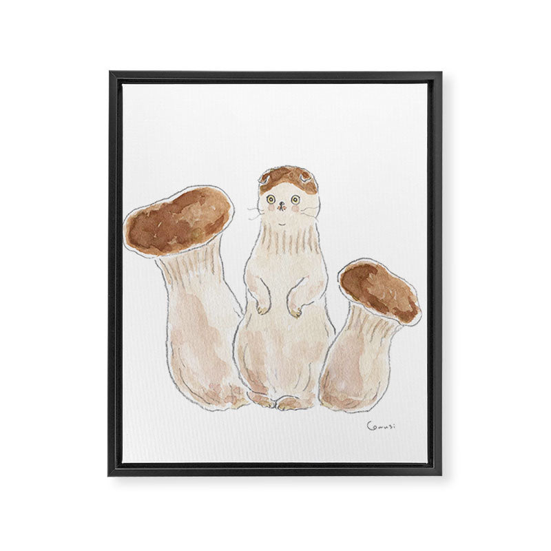 Mushroom Cat Framed Canvas Print Gallery Image 8
