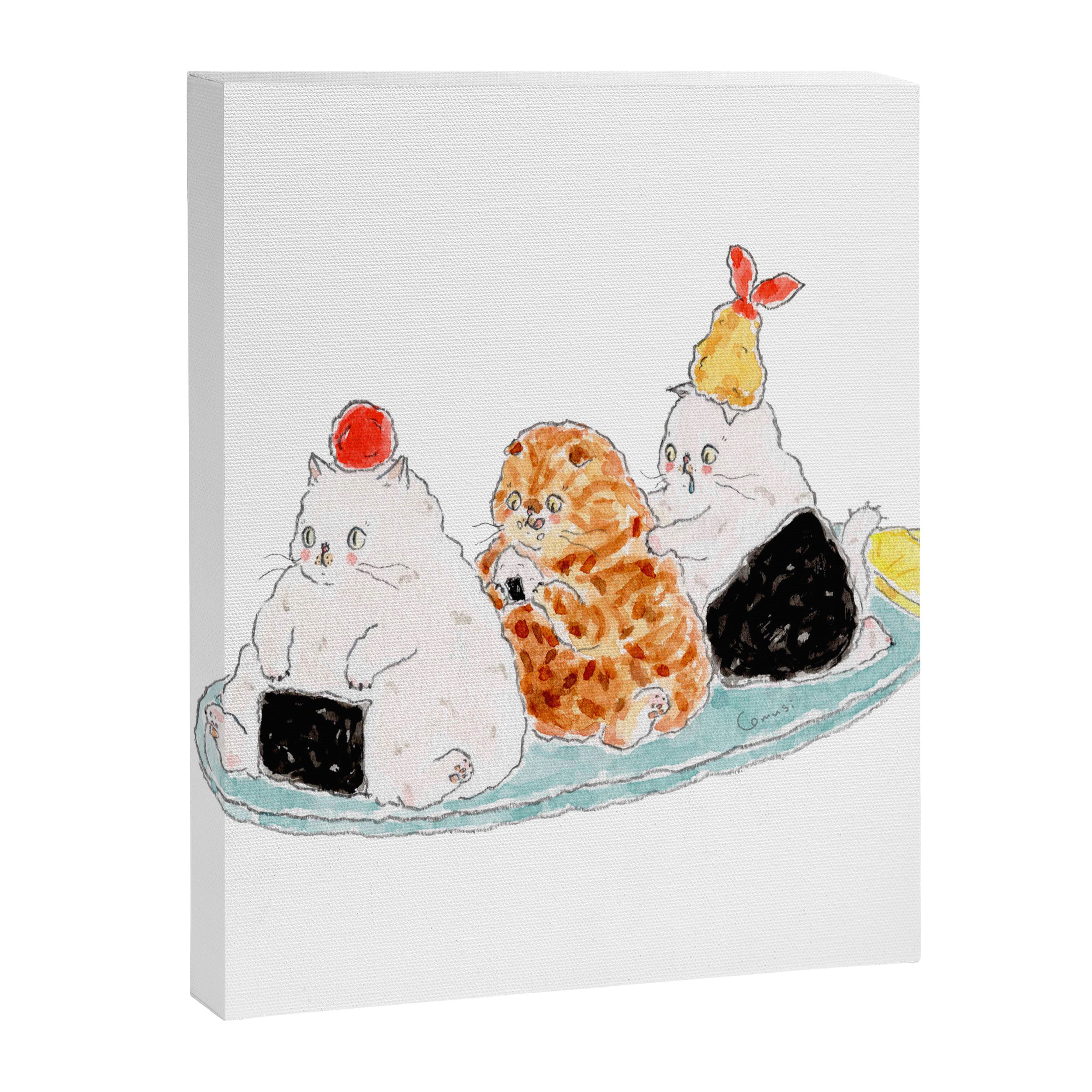 Omakase Onigiri Cats Canvas Print Gallery Image 8
