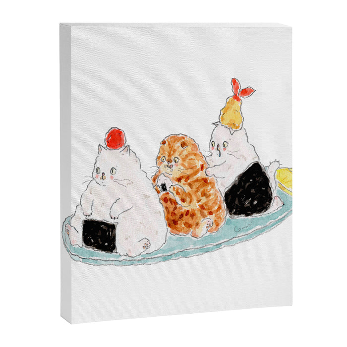 Omakase Onigiri Cats Canvas Print Gallery Image 1