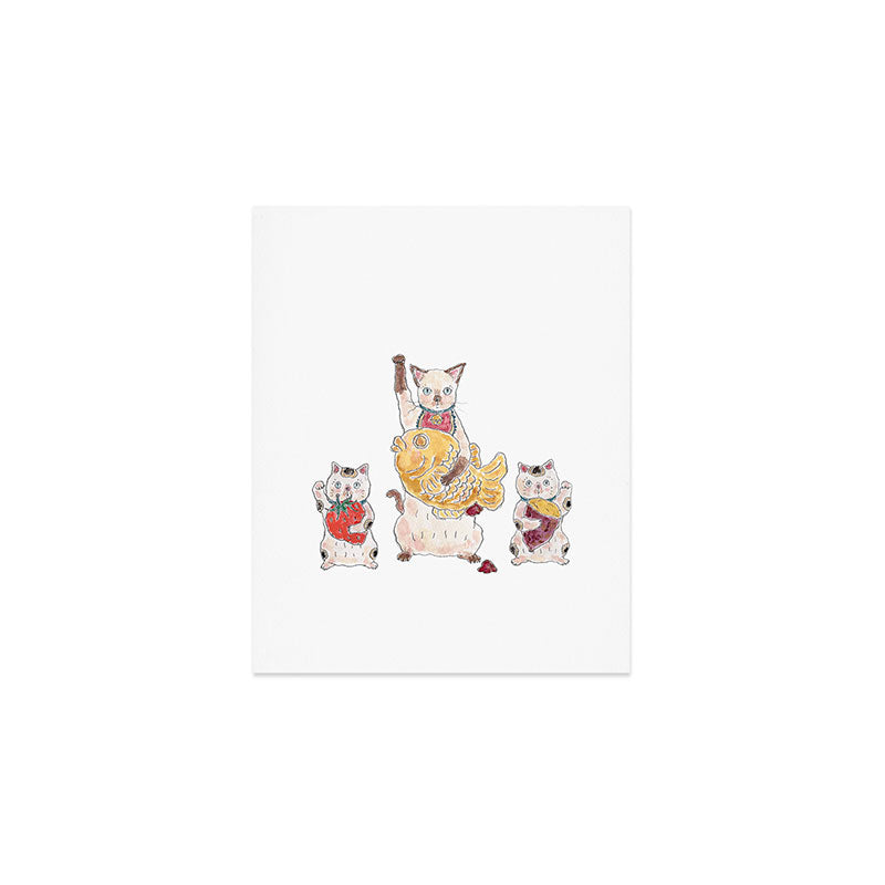 oyatsu maneki nyanco Art Print Gallery Image 1