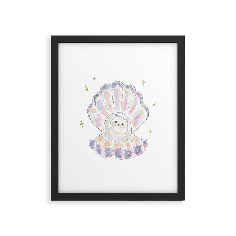 Pearl Cat Framed Art Print Gallery Image 6