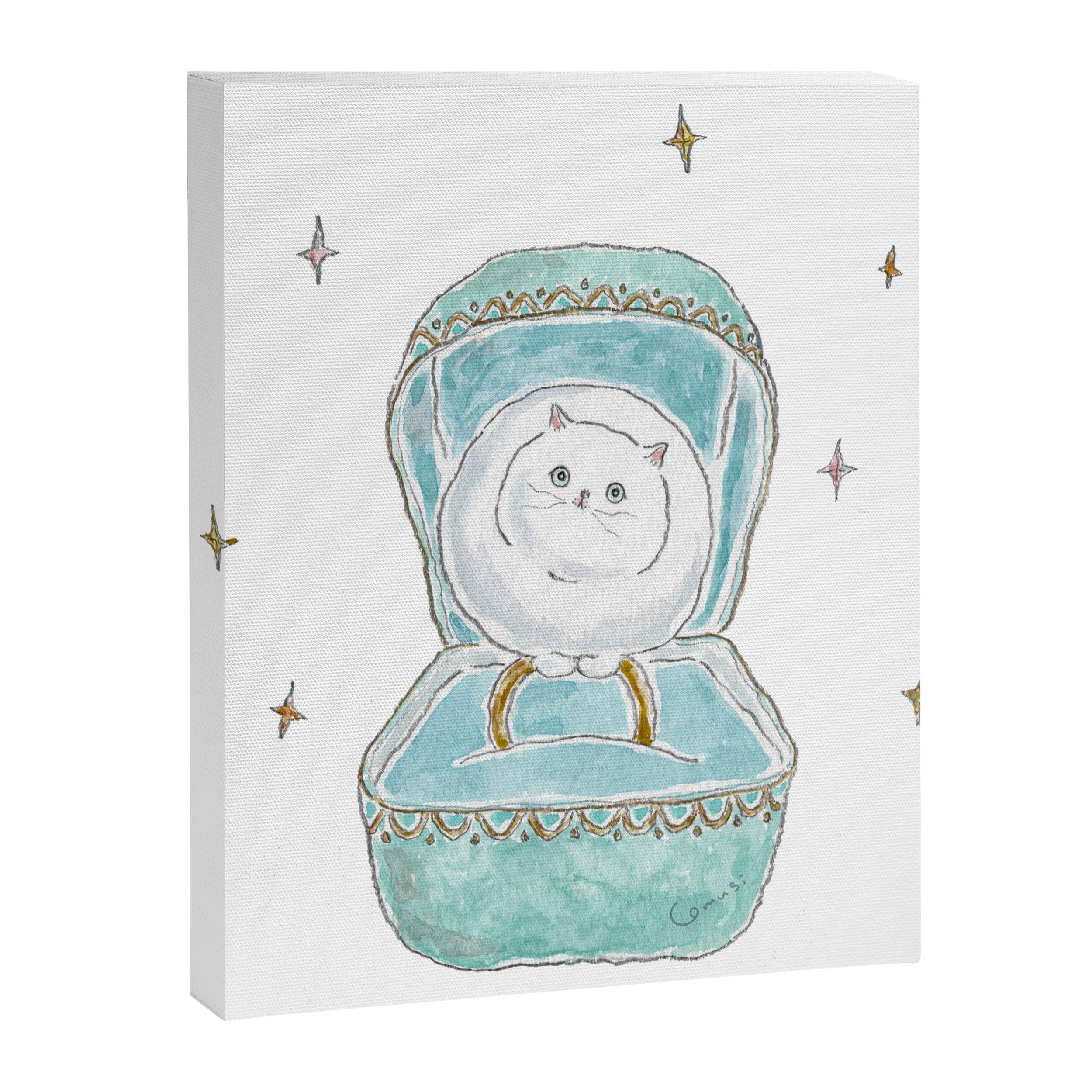 Pearl ring Cat Canvas Print Gallery Image 8