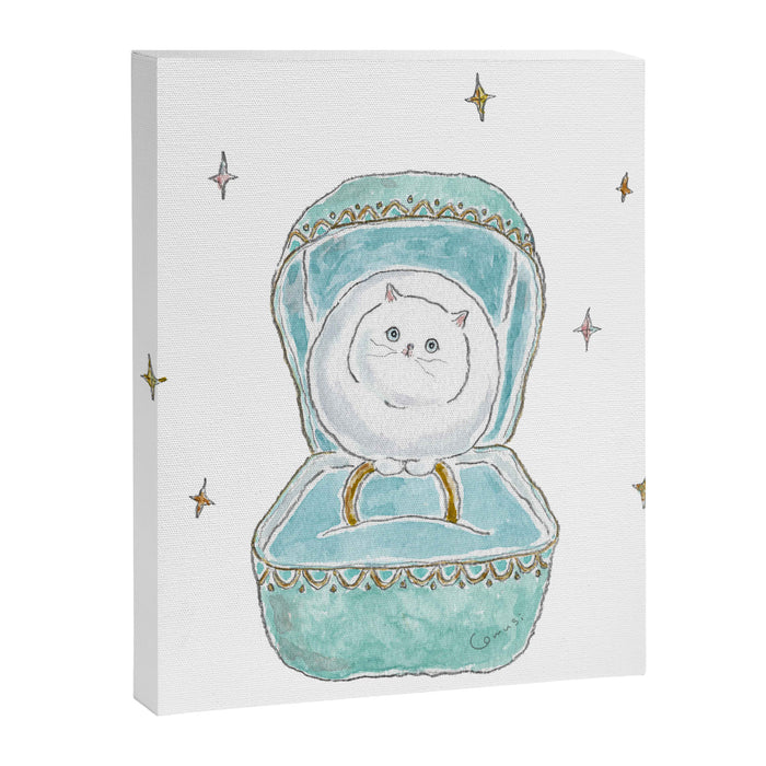 Pearl ring Cat Canvas Print Gallery Image 1