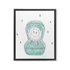 Pearl ring Cat Framed Canvas Print Gallery Image 8