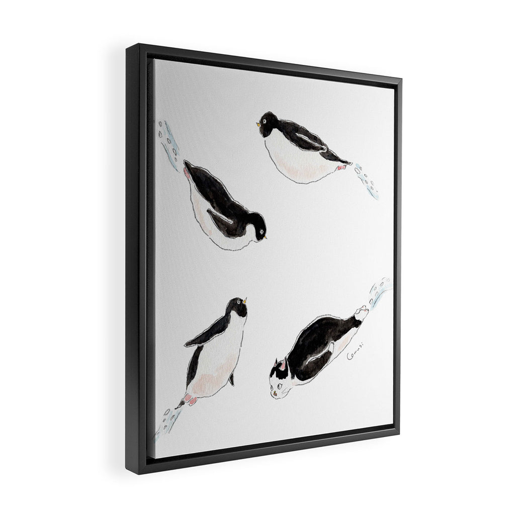 Penguin Classroom2 Framed Canvas Print Gallery Image 2