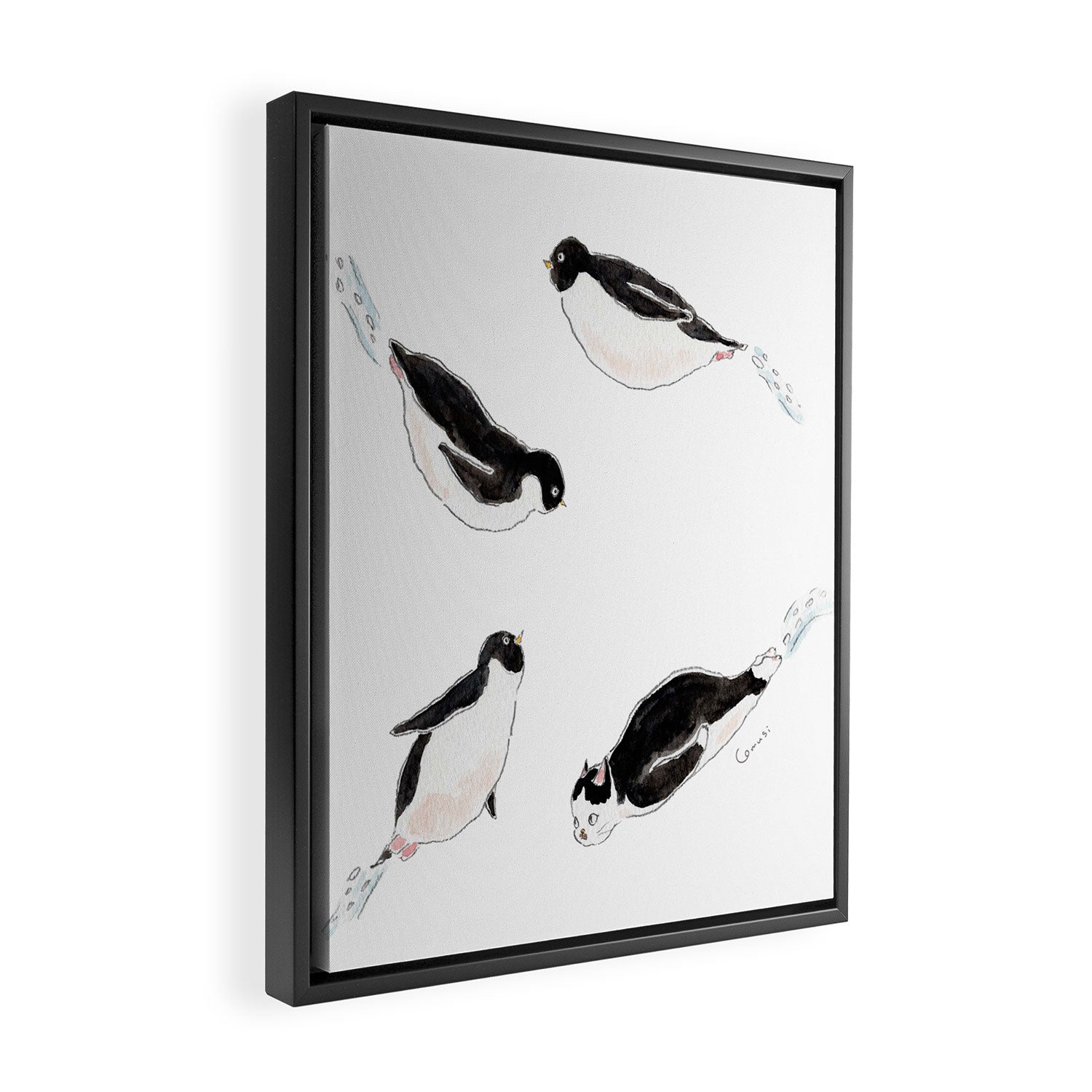 Penguin Classroom2 Framed Canvas Print Gallery Image 2