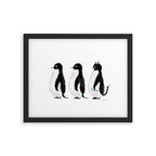 Penguin Trio Framed Art Print Gallery Image 5