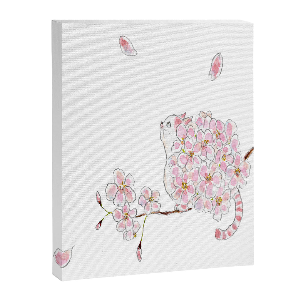 SAKURA CAT -Cherry blossom- Canvas Print Gallery Image 6