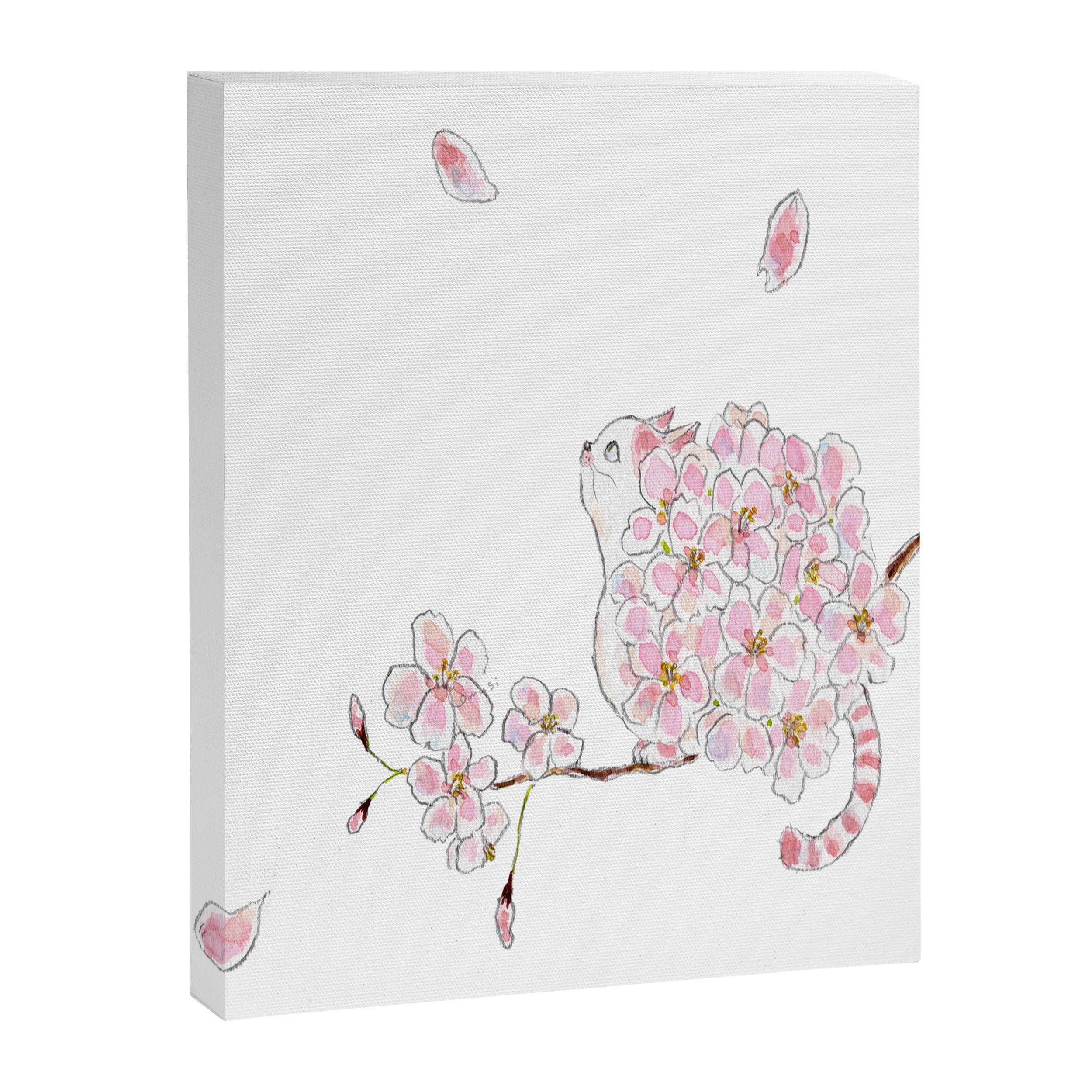 SAKURA CAT -Cherry blossom- Canvas Print Gallery Image 6